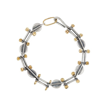 Desert Deco Chain Bracelet - 18k and Sterling Silver - erin cuff jewelry