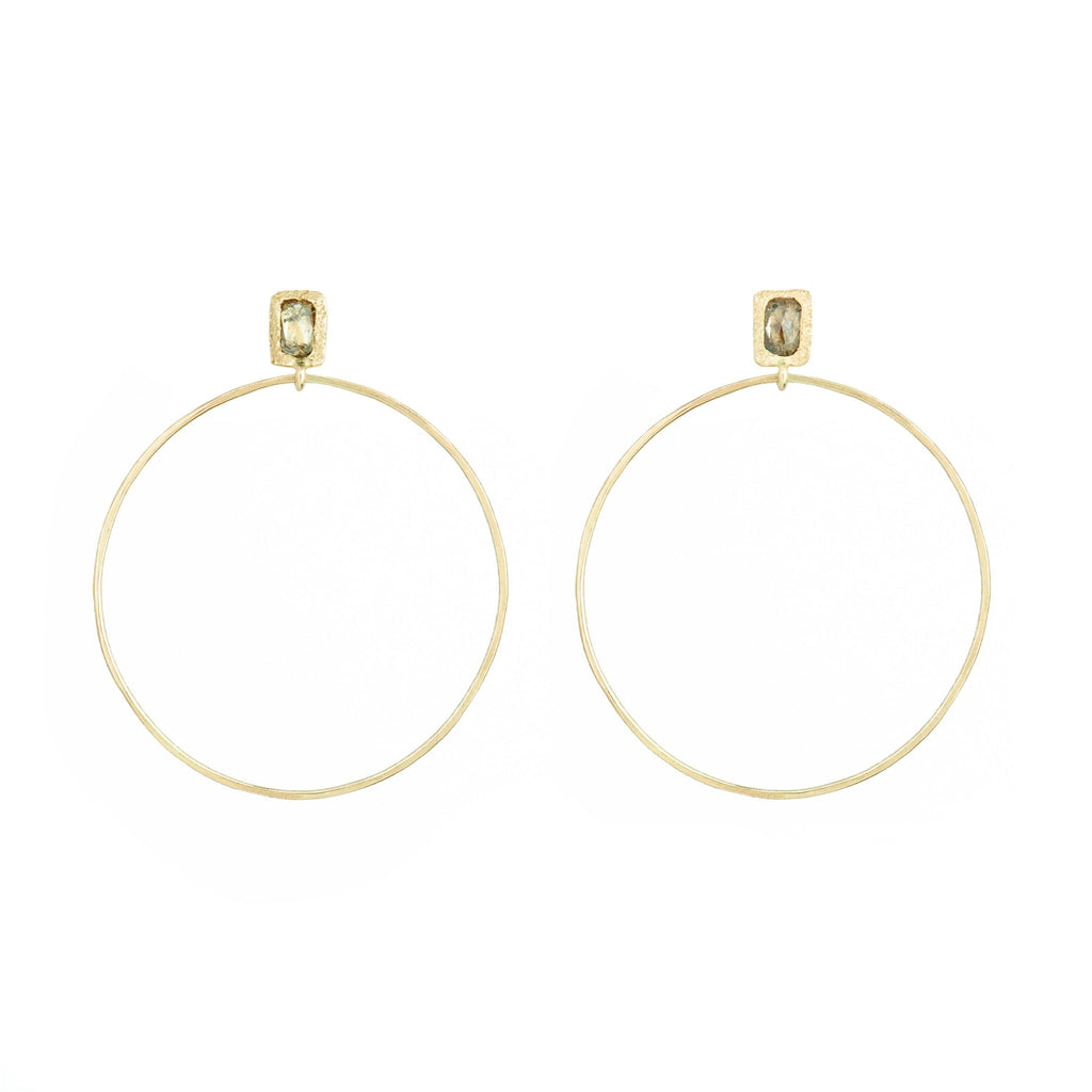 Diamond Aura Hoops - erin cuff jewelry