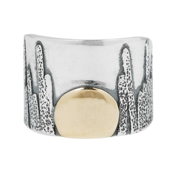 Moonrise Band - 14k and Sterling Silver - erin cuff jewelry